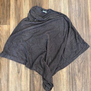 NWOT Lightweight Drape Poncho Barefoot Dreams Heather Chocolate Brown - OS